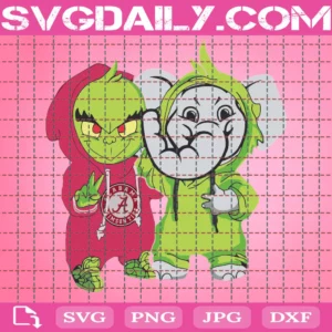 Baby Grinch Baby Elephant Peace Alabama Crimson Tide Svg