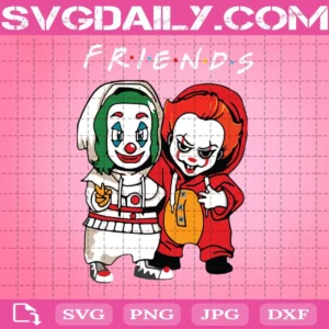 Baby Joker And Pennywise Horror Movies Characters Halloween Svg