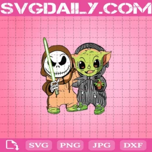 Baby Yoda And Jack Skellington Svg