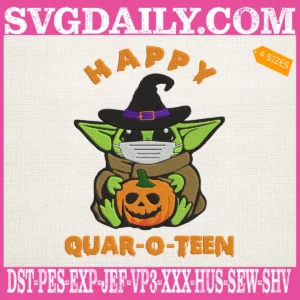 Baby Yoda Happy Quar O Teen Embroidery Files