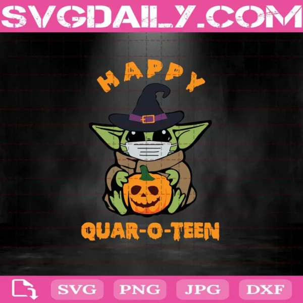 Baby Yoda Happy Quar O Teen Svg