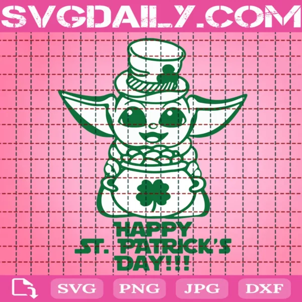 Baby Yoda Happy St. Patrick'S Day Svg