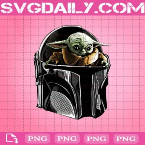 Baby Yoda In Mandalorian Helment Png