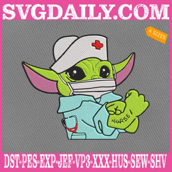 Baby Yoda Nurse Embroidery Files