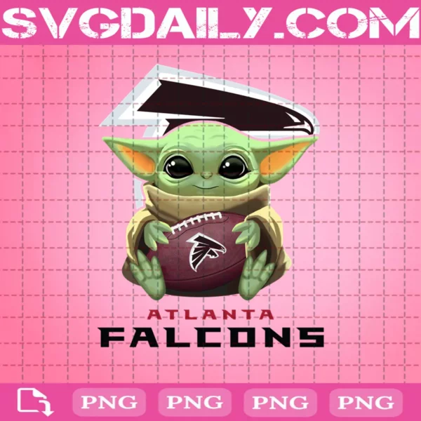 Baby Yoda With Atlanta Falcons Png