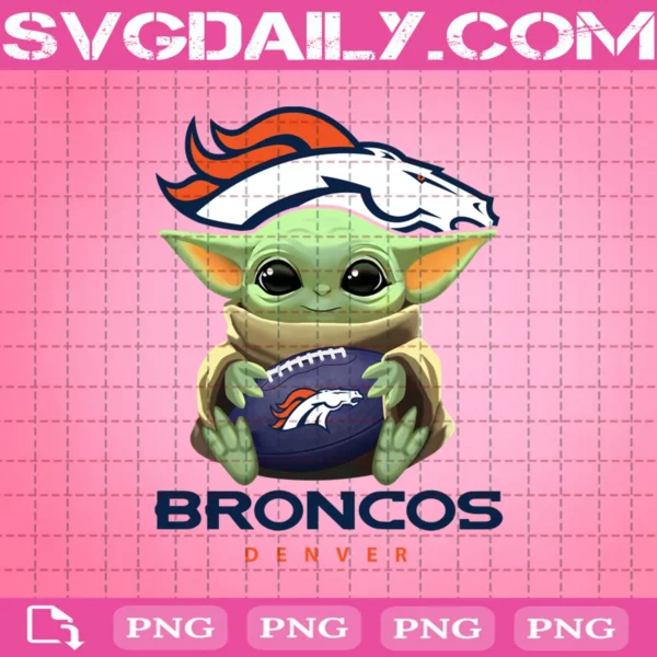 Baby Yoda With Denver Broncos Png