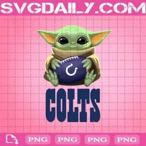Baby Yoda With Indianapolis Colts Png