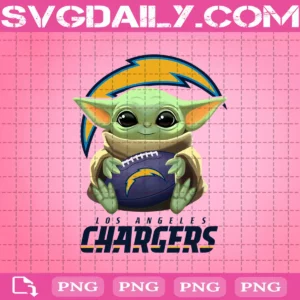 Baby Yoda With Los Angeles Chargers Png
