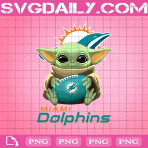 Baby Yoda With Miami Dolphins Png