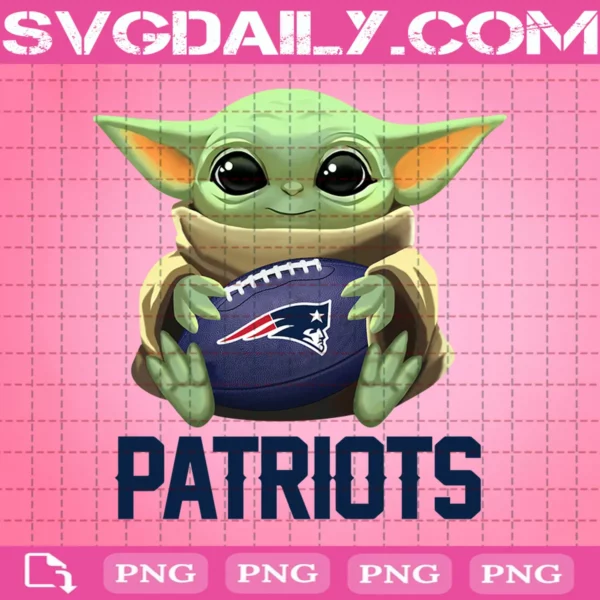 Baby Yoda With New England Patriots Png