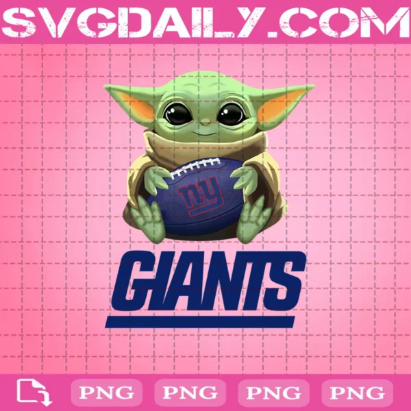 Baby Yoda With New York Giants Png