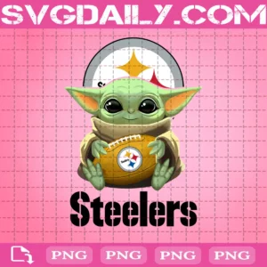 Baby Yoda With Pittsburgh Steelers Png