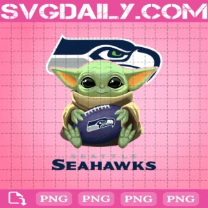 Baby Yoda With Seattle Seahawks Png