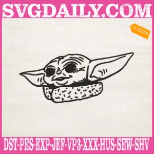 Baby Yoda’s Head Embroidery Files