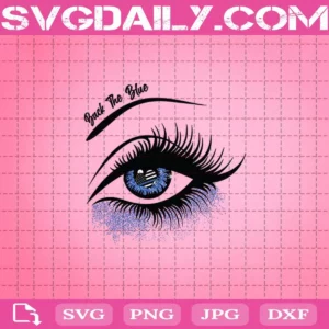 Back The Blue Glitter Eye Svg