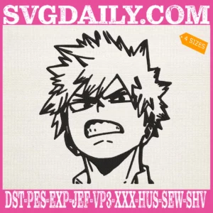 Bakugo Hero Academy Manga Embroidery Design