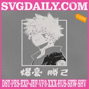 Bakugou Katsuki Embroidery Design