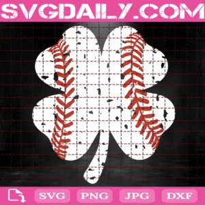 Baseball Shamrock Svg