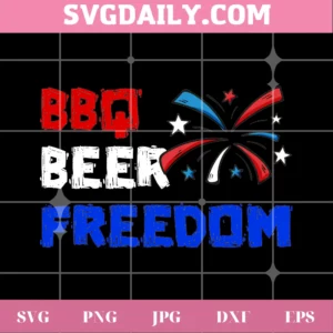 Bbq Beer Freedom Svg Invert
