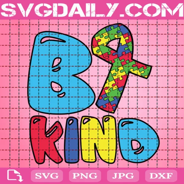 Be Kind Autism Svg