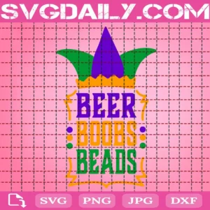 Beer Boobs Beads Mardi Gras Svg