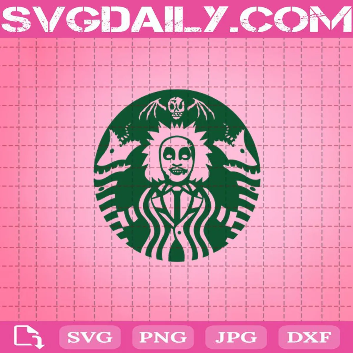 Beetlejuice Starbucks Logo Svg