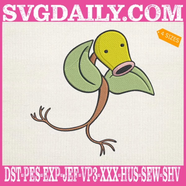 Bellsprout Pokemon Embroidery Design