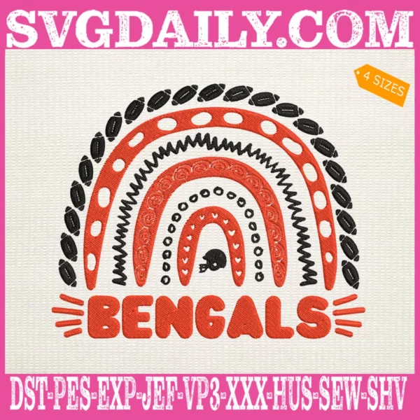 Bengals Rainbow Embroidery Files