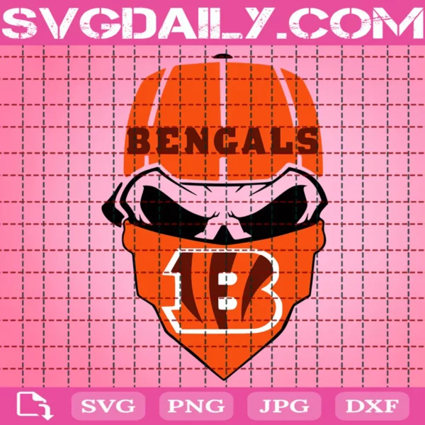 Bengals Skull Svg