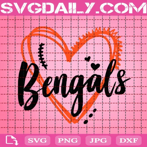 Bengals Svg, Love Bengals Svg