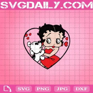 Betty Boop And Puppy Svg