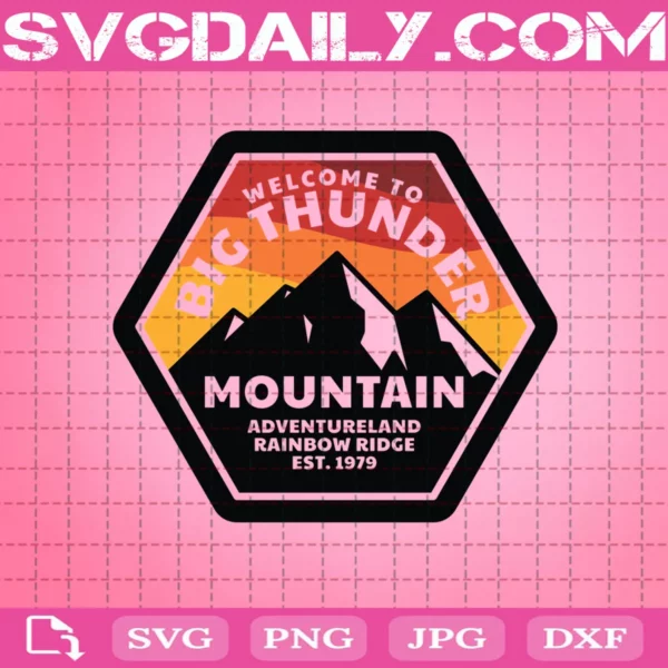 Big Thunder Mountain Adventureland Disneyland Walt Disney World Theme Park Ride Mickey Mouse Svg