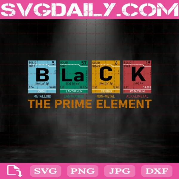 Black The Prime Element Svg