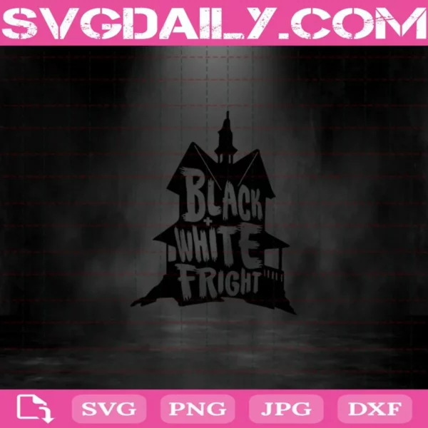 Black White Fright Svg