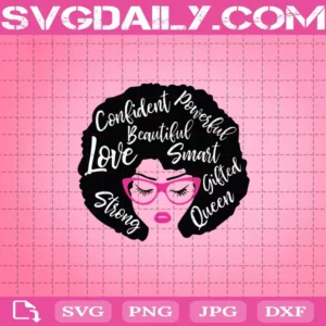 Black Woman With Glasses Svg