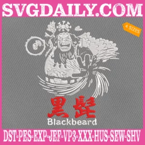 Blackbeard One Piece Embroidery Design