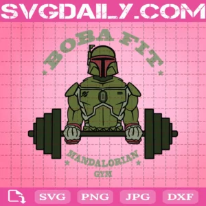 Boba Fit Mandalorian Gym Svg