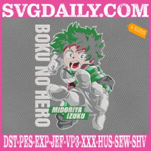 Boku No Hero Embroidery Design