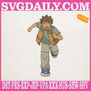 Brock Pokemon Embroidery Design