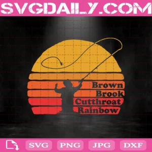 Brown Brook Cutthroat Rainbow Svg