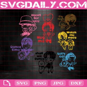 Bts Chibi Tinytan Idol Vector