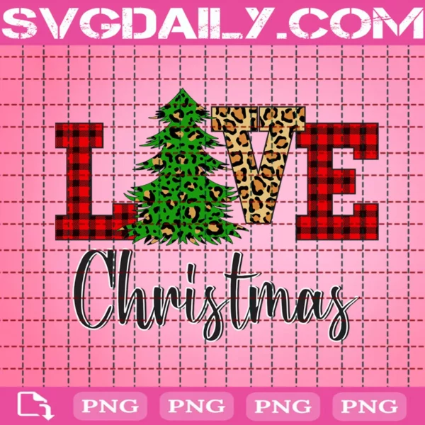 Buffalo Plaid Cheetah Christmas Tree Png