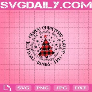 Buffalo Plaid Christmas Tree Svg