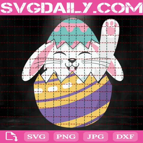 Bunny Face Easter Svg