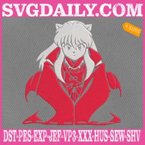 Buzo Cuello Redondo Inuyasha Embroidery Design