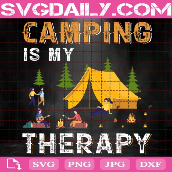 Camping Is My Therapy Svg
