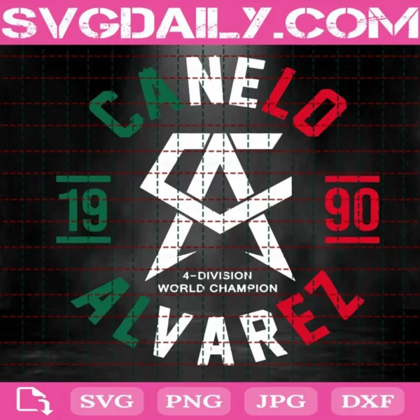 Canelo Alvarez 1990 4 Division World Champion Svg