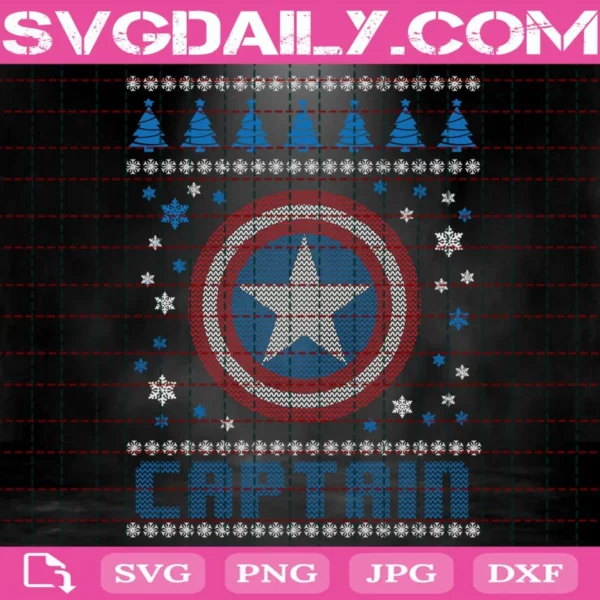 Captain America Xmas Svg