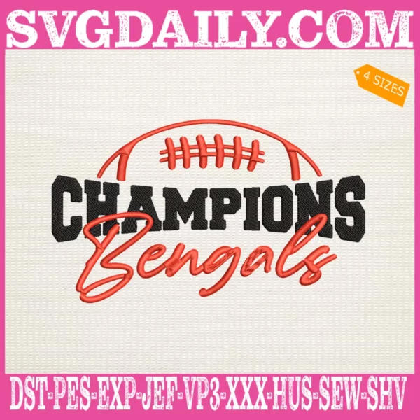 Champions Bengals Embroidery Files