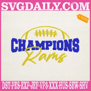 Champions Rams Embroidery Files